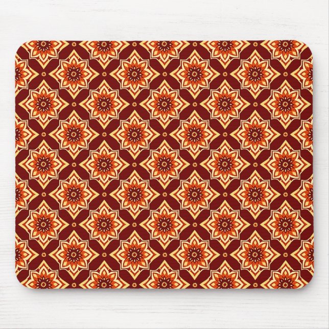 Vintage Boho Chic Floral Pattern Mouse Mat (Front)