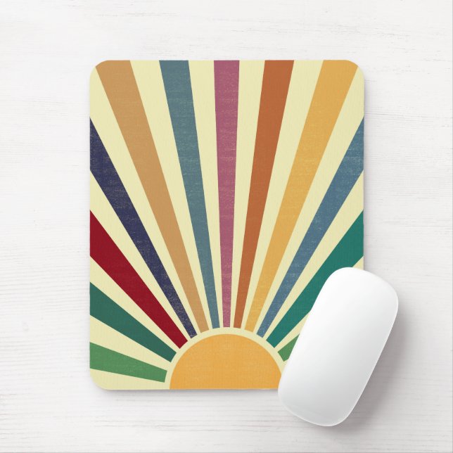 Vintage Boho Colours Mouse Mat (With Mouse)