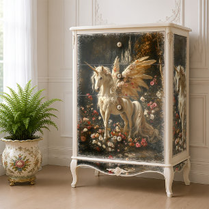 Vintage Boho Feathered Fairy Horse Unicorn Craft Tissue Paper