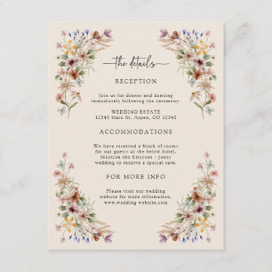 Vintage Boho Floral Detail Enclosure Card