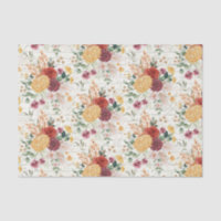 Vintage Boho Floral Hand Written Script Decoupage