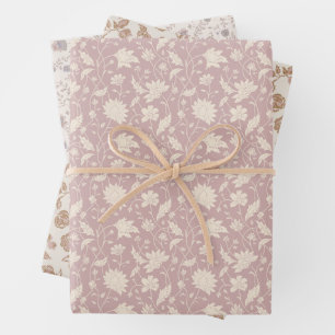 Vintage   boho floral  wrapping paper sheet