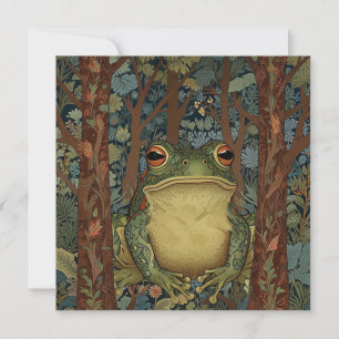 Vintage boho forest frog