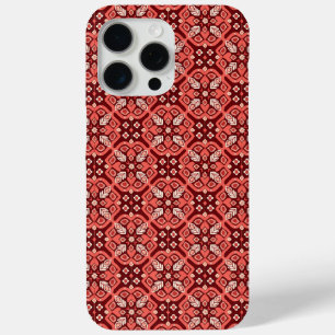 Vintage Boho Geometric Floral Pattern iPhone 15 Pro Max Case