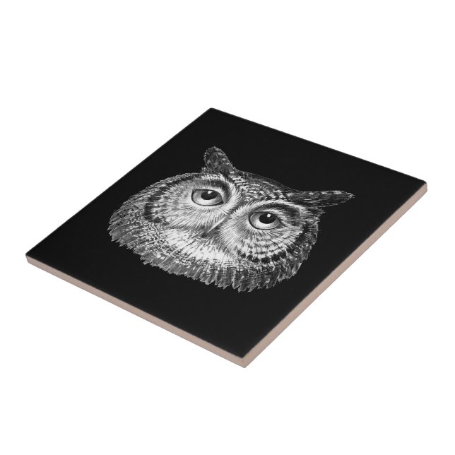 Vintage Boho Owl Design Tile (Side)