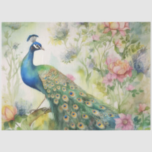 Vintage Boho Peacock Peacocks Decoupage Tissue Paper