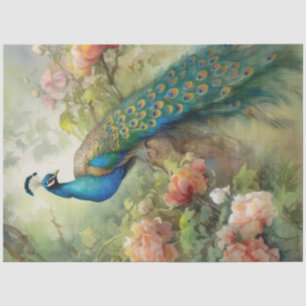 Vintage Boho Peacock Peacocks Decoupage Tissue Paper