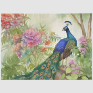 Vintage Boho Peacock Peacocks Decoupage Tissue Paper