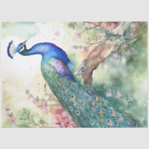Vintage Boho Peacock Peacocks Decoupage Tissue Paper