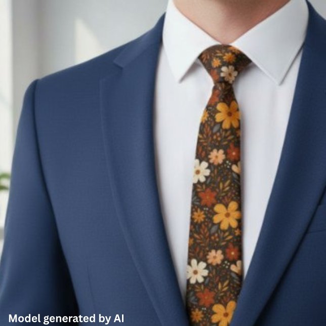 Vintage Boho Retro 70s Floral Tie (Creator Uploaded)