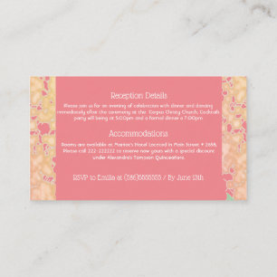 Vintage Boho Rose Gold Rustic Quinceañera Spanish  Enclosure Card