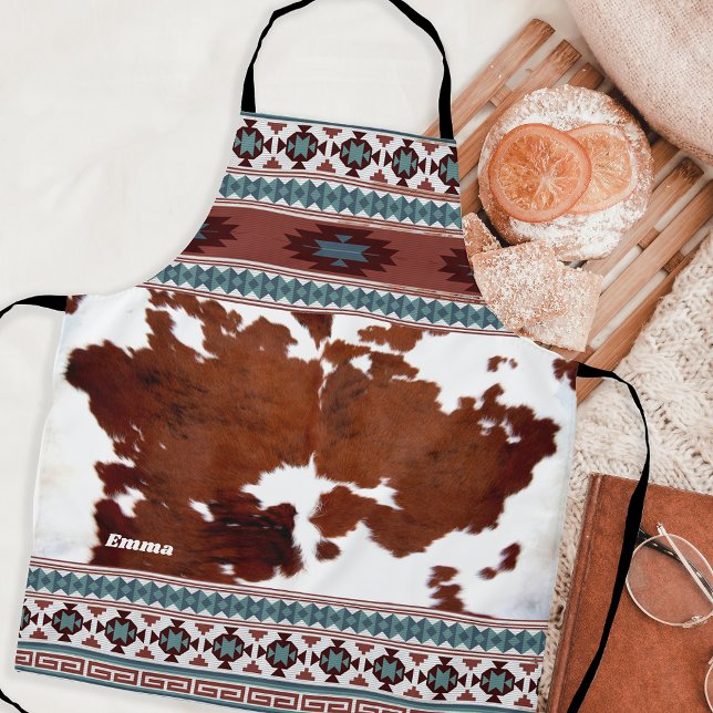 Vintage Boho Rustic South Western Cowhide Apron (Creator Uploaded)