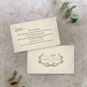Vintage Boho Style Wedding Details & Closer Card