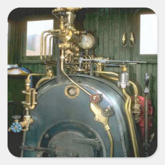 Vintage boiler square sticker