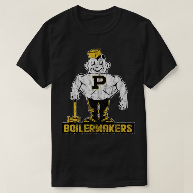 Vintage Boilermaker mascot -Distressed version T-Shirt (Design Front)