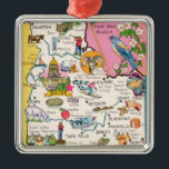 Vintage Boise, Idaho State Map Ornament<br><div class="desc">Great vintage illustrated map postcard of Boise,  Idaho and surrounds repurposed on a beautiful ornament.</div>