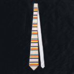 Vintage Bold Striped Tie<br><div class="desc">This Vintage Bold Striped Tie features mirror image stripes in vibrant shades of teal,  red,  yellow and royal blue on a cream background. This colourful design is perfect for explorers and the fashion conscious alike. The classic pattern will never go out of style!</div>