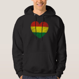 Vintage Bolivia Bolivian Flag Pride Support Bolivi Hoodie