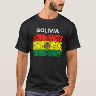 Vintage Bolivia Flag Bolivian Men Women T-Shirt