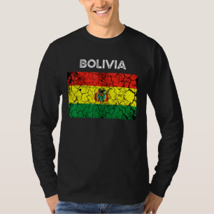 Vintage Bolivia Flag Bolivian Men Women T-Shirt