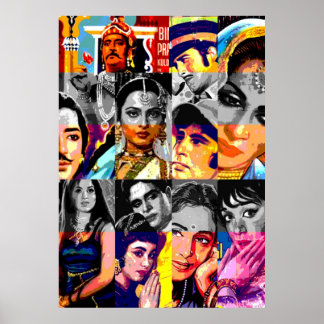 Vintage Bollywood Pattern 3 Poster