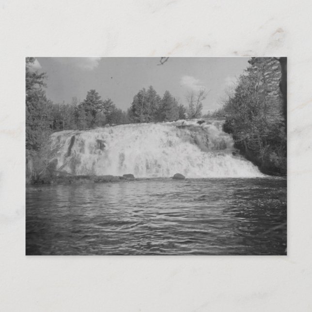 Vintage Bond Falls, Michigan's Upper Peninsula Postcard (Front)