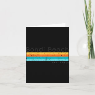 Vintage Bondi Beach Australia Retro Design Card