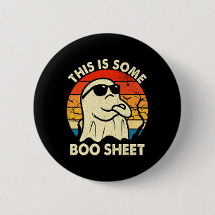 Vintage Boo Funny Halloween Ghost This Is Hallowee 6 Cm Round Badge
