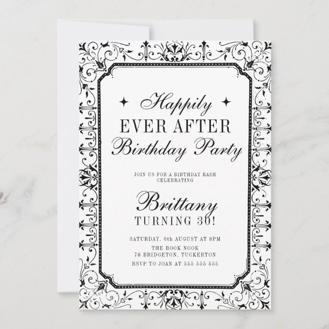 Vintage Book 30th Birthday Party Invitation (Front)