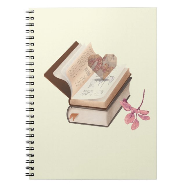  Vintage Book Aesthetic with Heart Map & Botanical (Front)