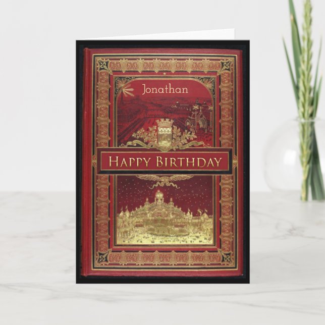 Vintage Book Cover Birthday Card (Front)