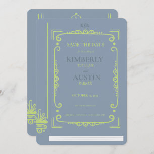 Vintage Book Cover   Book Theme Save the Date Invitation