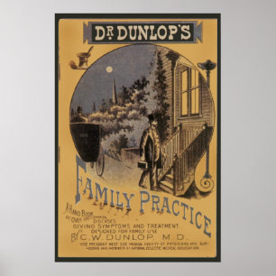 Vintage Book Cover Doctor Dunlop's Family Practice Poster