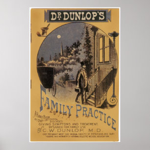Vintage Book Cover Doctor Dunlop's Family Practice Poster