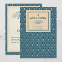 Vintage Book Cover Love Story Wedding