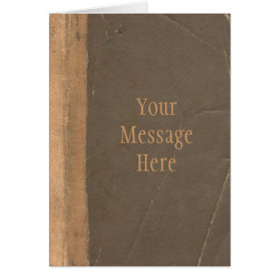 Vintage book cover, retro faux leather bound