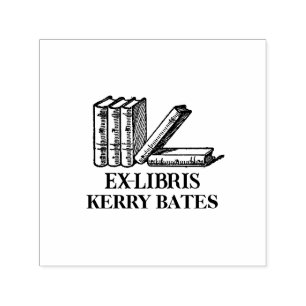 Vintage Book Ex Libris Custom Self-inking Stamp