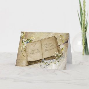 Vintage book for 20th Wedding Anniversary Card