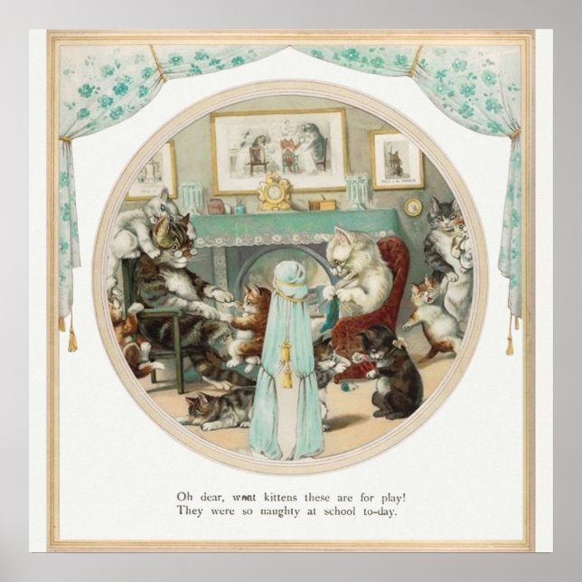 Vintage Book Illustration Poster (Front)