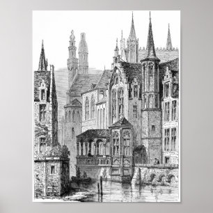 Vintage Book Illustration Poster