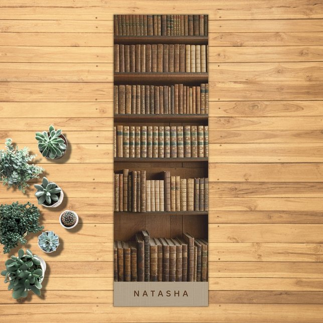 Vintage Book Library Meditation Zen Personalised Yoga Mat (Creator Uploaded)