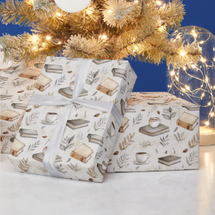 Vintage Book Lovers Design Wrapping Paper