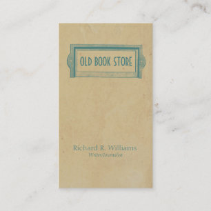 Vintage Book Plate Library Business Card
