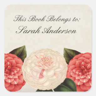 Vintage Book plate Stickers This Book Belongs To