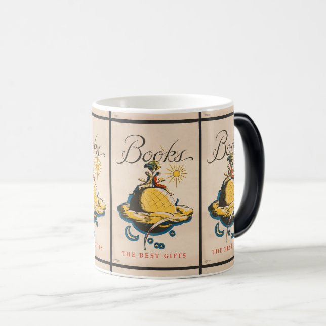 Vintage Book Reading – Timeless Literary Escape Magic Mug (Front Right)