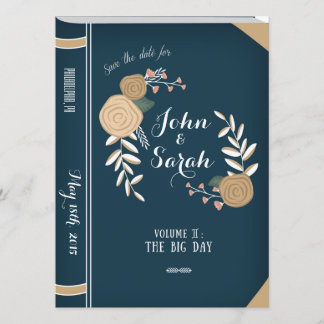 Vintage Book Save the Date
