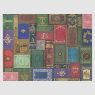 Vintage Book Spines Tissue Paper