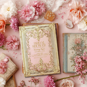 Vintage Book Story Book Bridal Shower Invitation