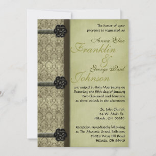 Vintage Book Wedding Invitation