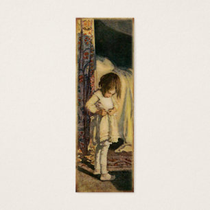 Vintage Bookmark Card with Cute Illustration